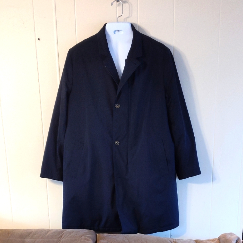 Loro Piana Navy Blue Overcoat